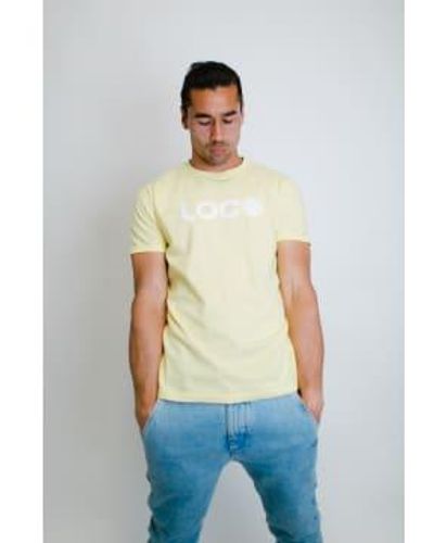 Loco T-shirt méditerranéen jaune - Blanc