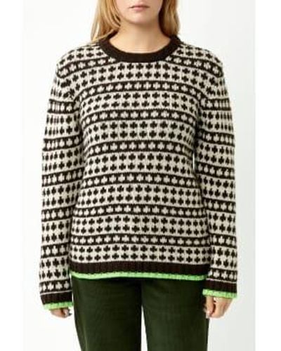 Mads Nørgaard Coffee Winter White Recycled Kimilla Jumper Multi / Xs - Black
