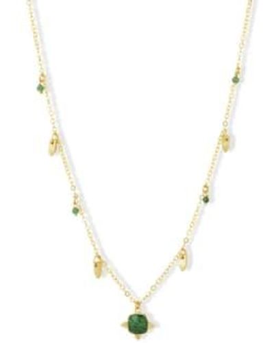Ashiana Asia Malachite Necklace - Metallic