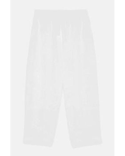 Ottod'Ame Linen Tapered Pants Vanilla 38 - White
