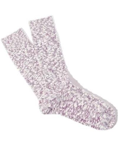 Anonymous Ism Light Slub Crew Socks Large - Purple