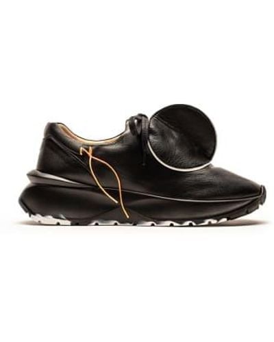 Tracey Neuls Dot Or Leather Sneaker - Nero