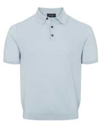 Sand Copenhagen Copenhagen Retro Polo Knit Light Blue