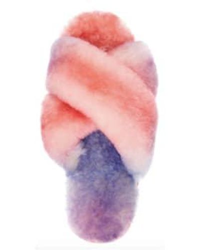 EMU Mayberry sheepell krawatte dye pantoffeln - Pink