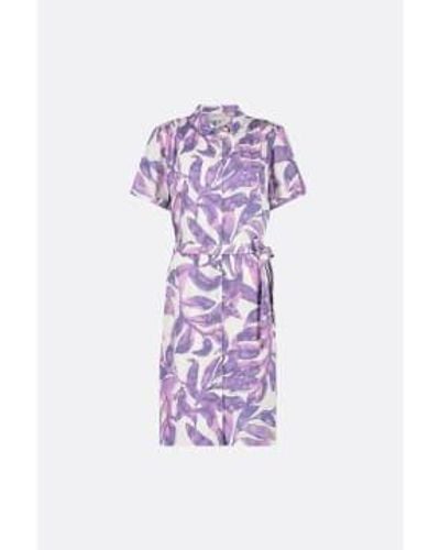 FABIENNE CHAPOT Dusty Love Leaf Printed Boyfriend Dress - Purple