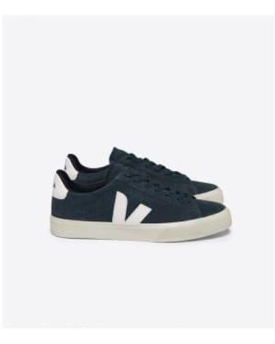 Veja Campo Suede Trainers Col: Navy/ White, Size: 6 - Blue
