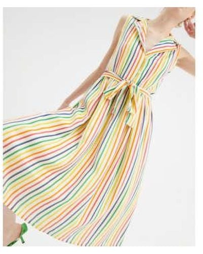 Compañía Fantástica Stripe Sleeveless Shirt Dress L - Metallic