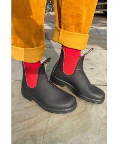 Blundstone Schwarze und rote stiefel - Mehrfarbig