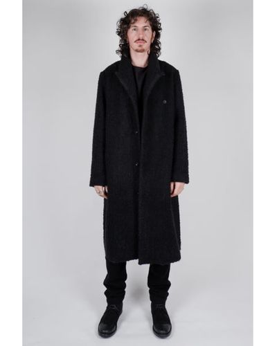 Hannes Roether Long Boiled Coat Black Extra Small