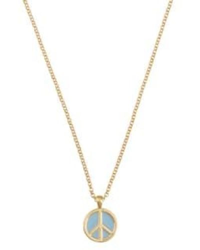 Talis Chains Peace Pendant Necklace One Size - Metallic