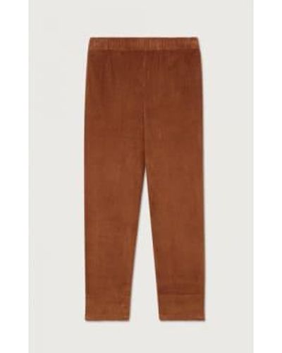 American Vintage Padow Pants Boletus Xs - Brown