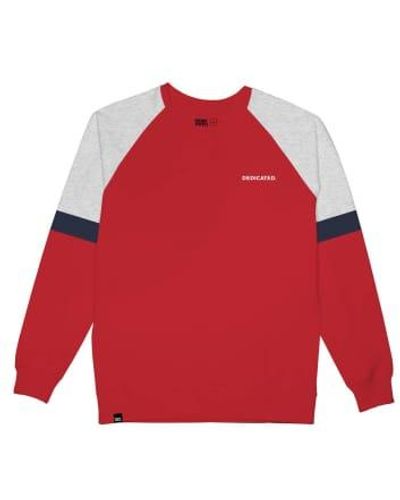 Dedicated Malmoe Split Sweatshirt L . - Red