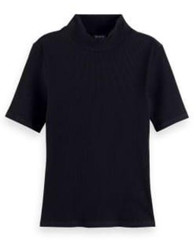 Scotch & Soda Cáréé With Neck T -shirt Evening L - Blue