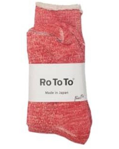 RoToTo Chaussettes double face rouge