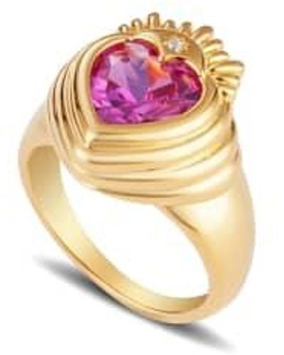 July Child Queen Of Hearts Ring / Us 8 - Pink