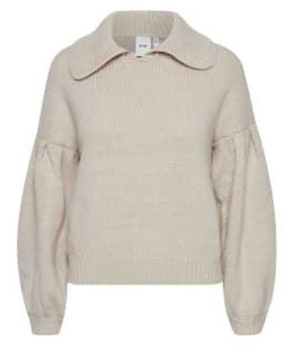 Ichi Tacy Knitted Pullover - Gray