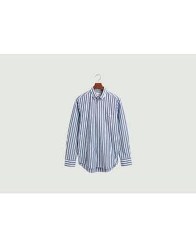 GANT Poplin Striped Shirt - Blu
