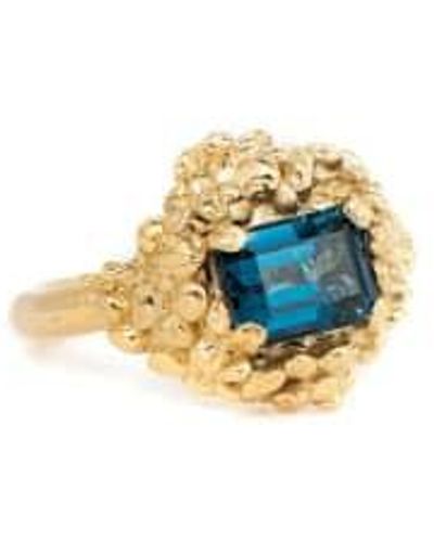 Dainty London Atla Ring K.5 / Topaz Gold - Blue
