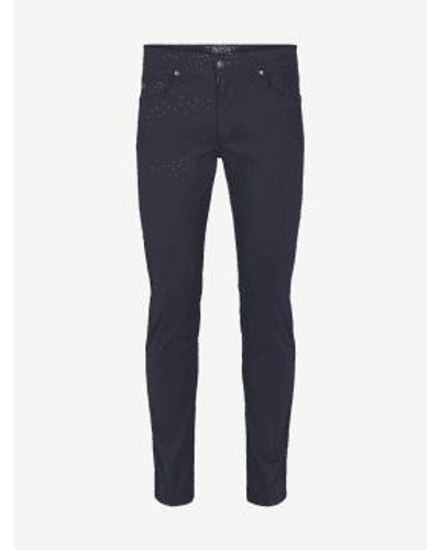 Sand Burton Suede Touch Trousers Col: 590 Navy, Size: 34/34 - Blue
