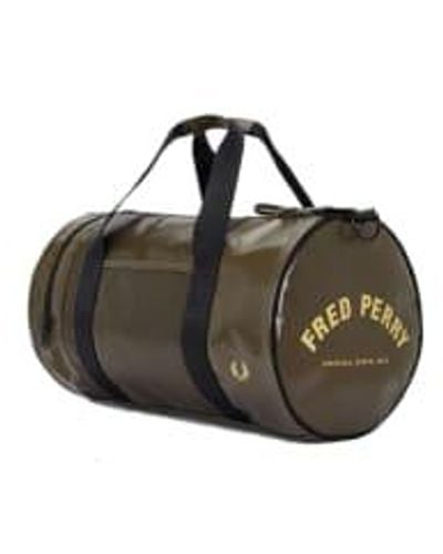 Fred Perry Tonal Pu Barrel Bag Uniform Gold - Nero