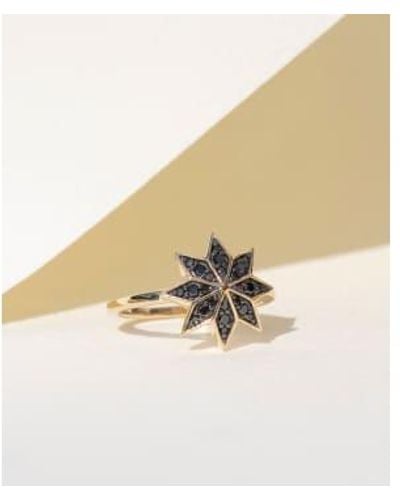 Zoe & Morgan Lakshmi-ring mit schwarzem diamant - Natur