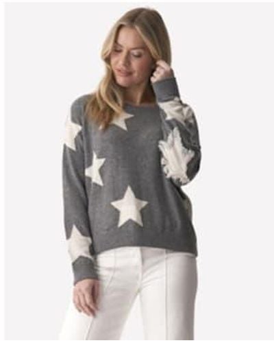 Brodie Cashmere Brodie Alyssa étoile à franges en cachemire tricot - Gris