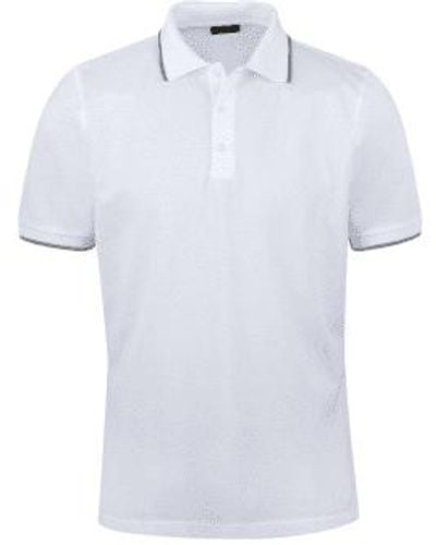 Stenströms Contrast Cotton Polo Shirt - Bianco