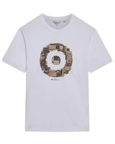 Ben Sherman T-shirt à imprimé target speakers - Gris