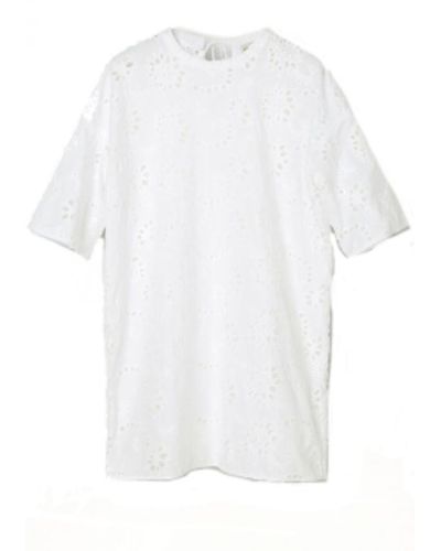 By Malene Birger Pure White Loose Tunic Sika Top - Bianco