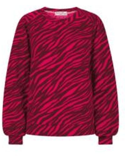 Nooki Design Printed Zebra Piper Sweater In Mix - Rosso