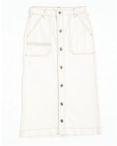 seventy + mochi Elodie Midi Skirt Ecru - White