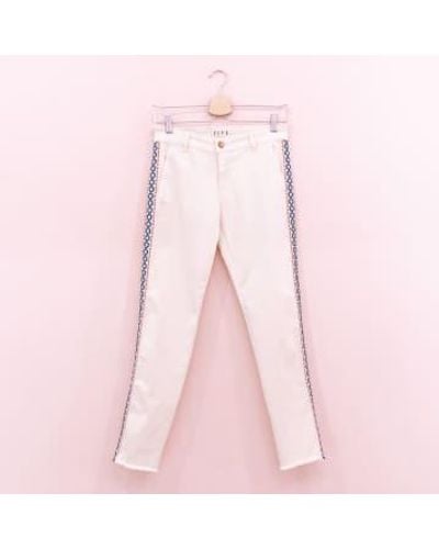 Five Jeans Pantalones étnicos bordados - Rosa