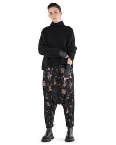 Studiob3 Aw23 Sonore Pattern Trousers 36/38 - Black