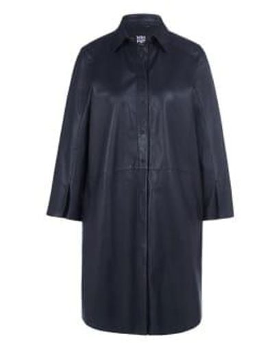 Riani Leather Dress Uk 10 - Blue