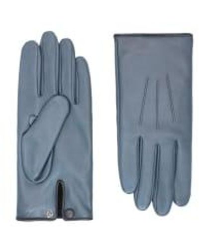 Agnelle Leather Gloves - Blue