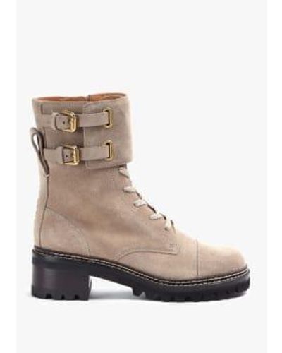 See By Chloé S Mallory Buckled Biker Boot - Brown