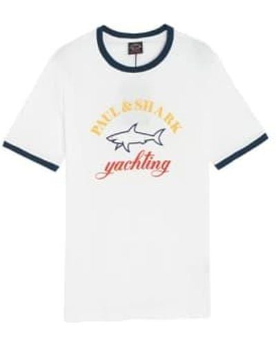 Paul & Shark T-shirt Fo C0p1006 010 M / - White