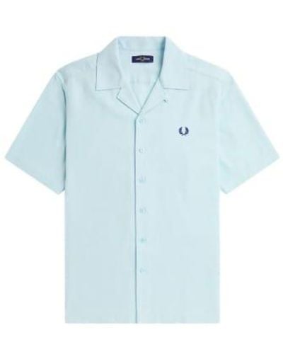 Fred Perry Short Sleeve Shirt - Blu