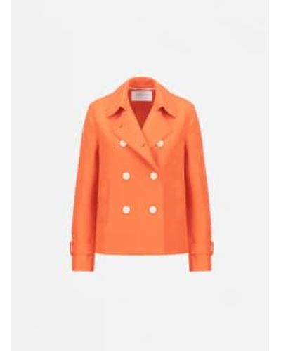 Harris Wharf London Manteau laine tranchée recadrée - Orange