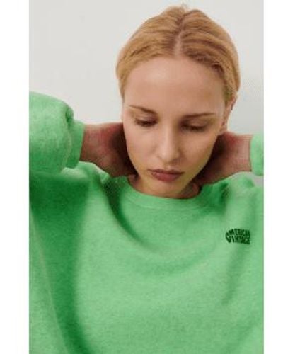American Vintage Doven Overdyed Parakeet Sweatshirt - Green