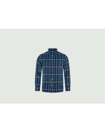 Knowledge Cotton Relaxed Shirt M - Blue