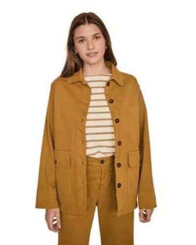 Yerse Remy Button Front Jacket Olive M - Metallic