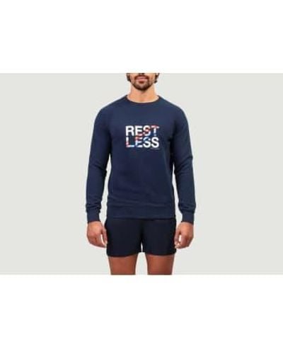 Ron Dorff Sweatshirt Rest Less - Blu