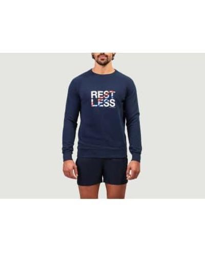 Ron Dorff Sweatshirt Rest Less - Blu