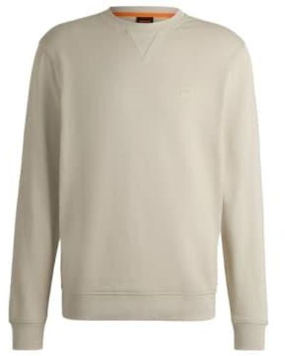 BOSS New Westart Crew Sweat Beige Small - Grey