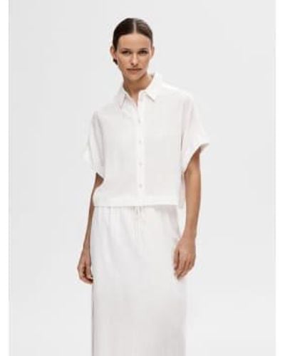 SELECTED Sele Cted Viva Ss Shirt Snow 34 - White