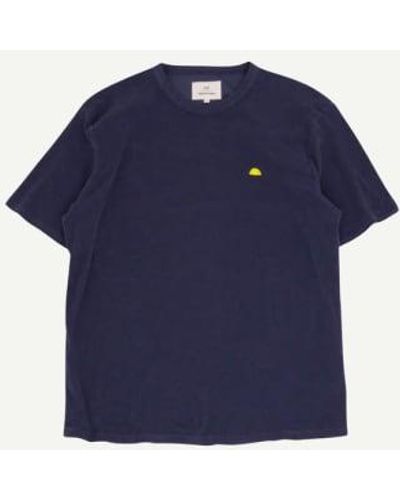 Folk Relaxed Assembly Tee Soft Navy Terry Damien Poulain 2 - Blue
