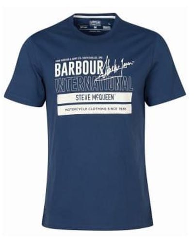 Barbour International barry graphic t-shirt insignia blau