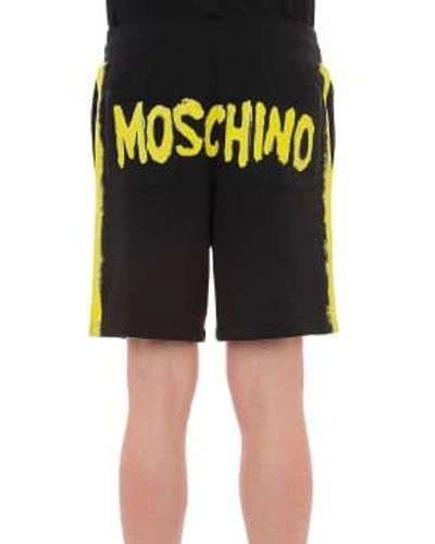 Moschino Seitenstreifen der -shorts mit handgemaltem effekt. – 46, schwarz