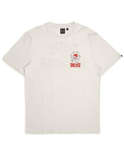 Deus Ex Machina Redline Short Sleeved T Shirt Vintage - Bianco